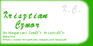 krisztian czmor business card